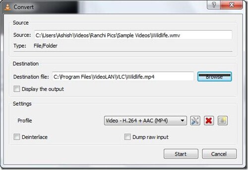 vlc for mac converting files